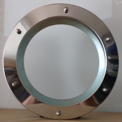 Porthole window stainless steel glossy 350 mm glass matte nuts flange