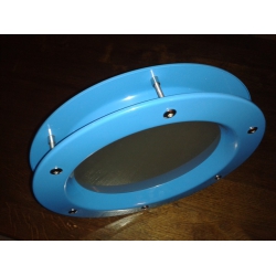 Porthole window embossed stainless steel BLUE 350 mm glass matte nuts flange