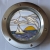 Porthole window embossed INOX 350 mm STAINED GLASS No. 4 nuts flange