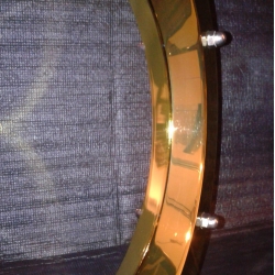 Porthole window embossed GOLDEN color 350mm glass transparent nuts coupling