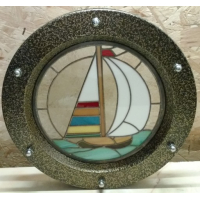 PORTHOLES EMBOSSED STAINED GLASS 